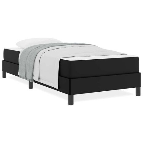 Bed met matras Zwart 90 x 190 cm Kunstleer 4