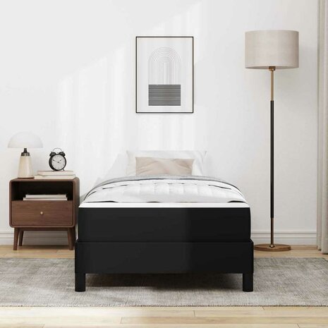 Bed met matras Zwart 90 x 190 cm Kunstleer 5