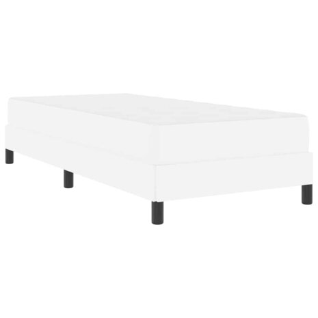 Bed met matras Zuiverwit 90 x 200 cm Kunstleer 2