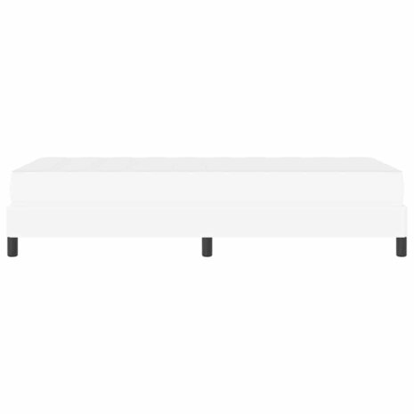 Bed met matras Zuiverwit 90 x 200 cm Kunstleer 8