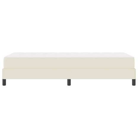 Bed met matras Crème 100 x 200 cm Kunstleer 8