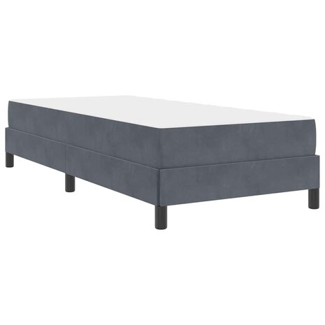 Boxspringbed met matras Donkergrijs 80 x 200 cm Fluweel 2