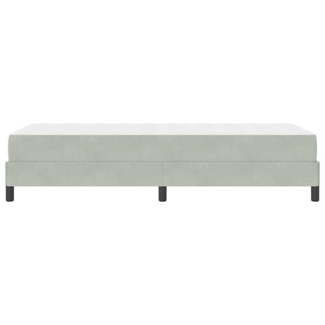 Boxspringbed met matras Lichtgrijs 90 x 190 cm Fluweel 8