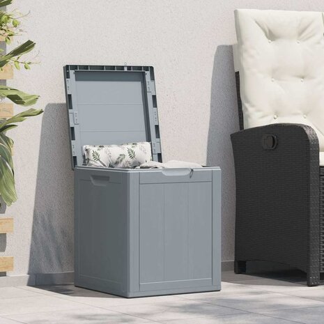 Tuinbox 90 L PP houtlook grijs 1