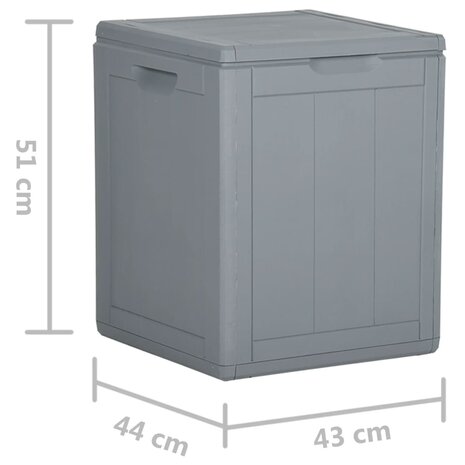 Tuinbox 90 L PP houtlook grijs 8