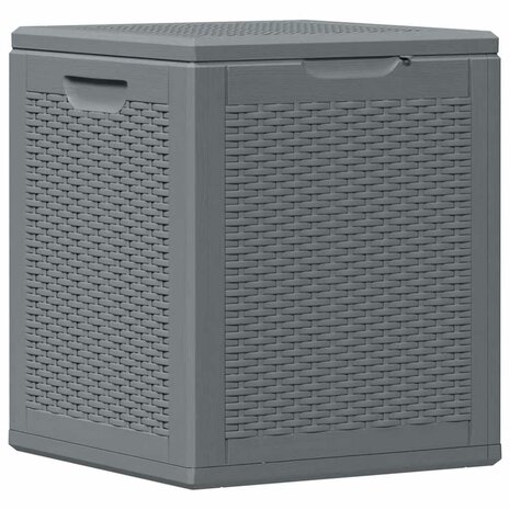 Tuinbox 90 L PP rattan grijs 2