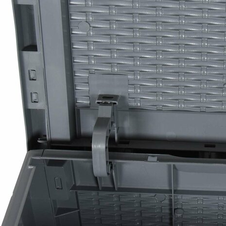 Tuinbox 90 L PP rattan grijs 8