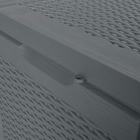 Tuinbox 90 L PP rattan grijs 9