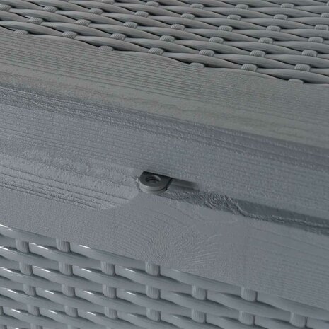 Tuinbox 180 L PP rattan grijs 9