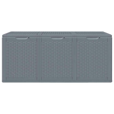 Tuinbox 270 L PP rattan grijs 4