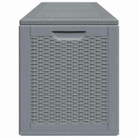 Tuinbox 270 L PP rattan grijs 6