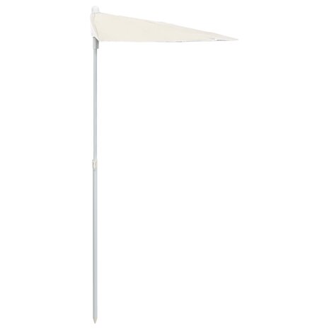 Parasol half met paal 180x90 cm zandkleurig 5