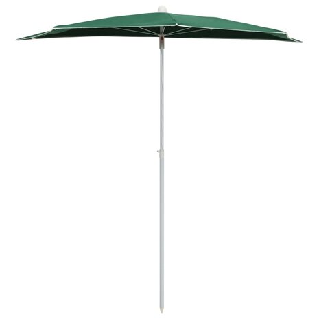 Parasol half met paal 180x90 cm groen 3