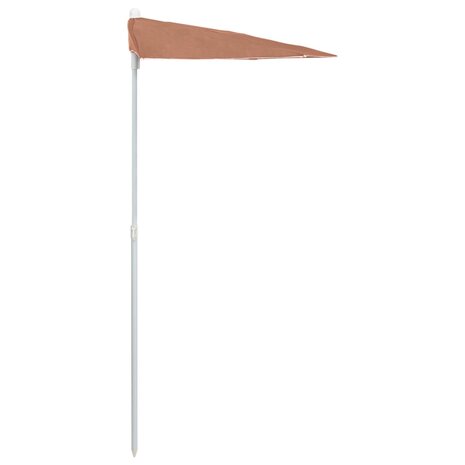 Parasol half met paal 180x90 cm terracottakleurig 5