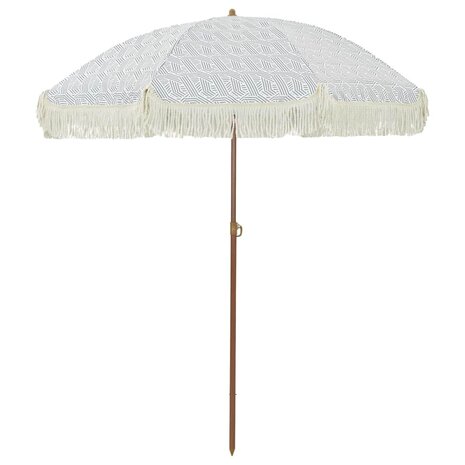 Parasol Grijs en Wit Ø 160 x 195 cm Staal 1