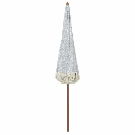 Parasol Grijs en Wit Ø 205 x 209 cm Staal 4