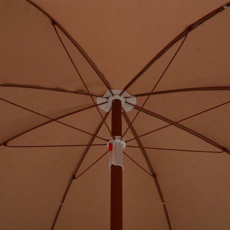Parasol met stalen paal 180 cm taupe 4