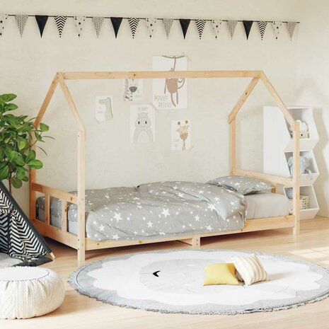 Kinderbedframe 90x200 cm massief grenenhout 1
