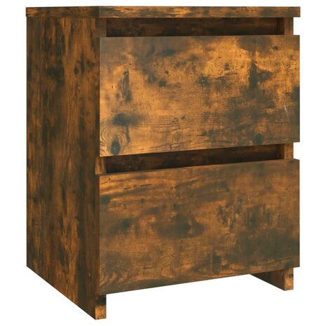 Nachtkastje Gerookt Eiken 30x30x40 cm Engineered Wood 2