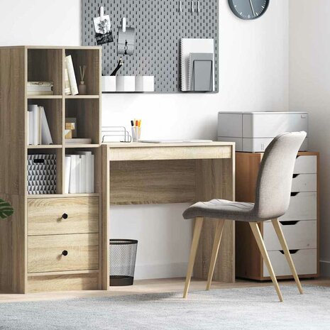 Bureau Sonoma eiken 80 x 40 x 76 cm Bewerkt hout 1