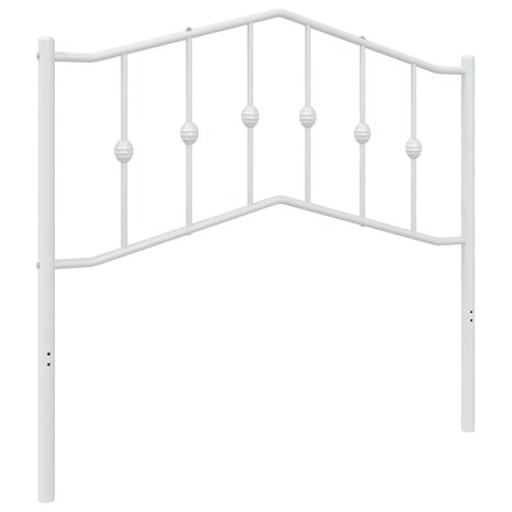 Hoofdbord 100 cm metaal wit 2