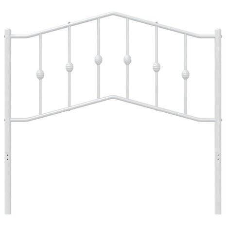 Hoofdbord 100 cm metaal wit 4