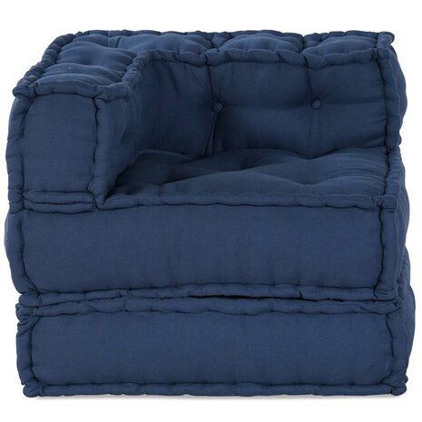 Poef modulair 70x70x54 cm stof indigo 5