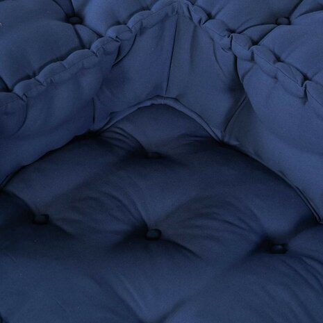 Poef modulair 70x70x54 cm stof indigo 8