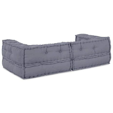Grijze Modulaire Poef 140 x 70 x 36 cm 2
