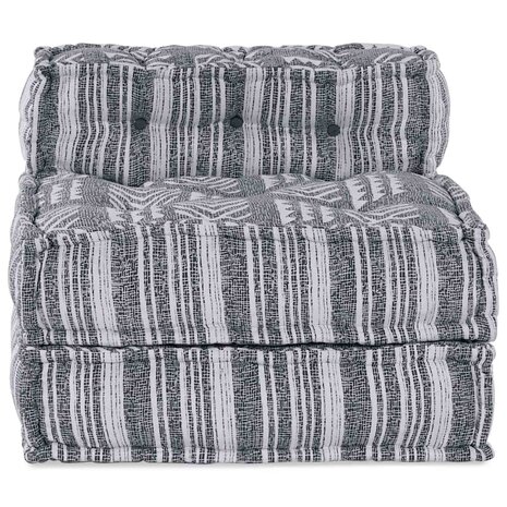 Poef modulair 70x70x54 cm stof grijs 3