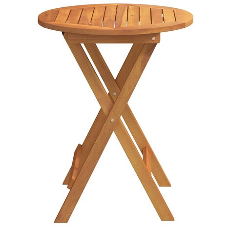 Opvouwbare Tuintafel Rond Ø60 x 72 cm van Massief Acacia Hout 4