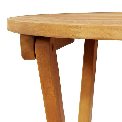 Opvouwbare Tuintafel Rond Ø60 x 72 cm van Massief Acacia Hout 7