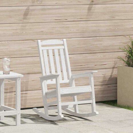 Tuin Schommelstoel Wit 70 x 92 x 108cm Kunststof 1