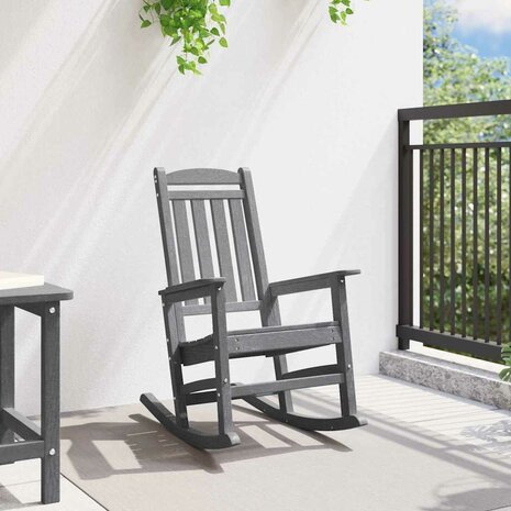 Tuin Schommelstoel Lichtgrijs 70 x 92 x 108 cm HDPE 2