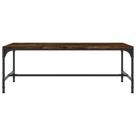 Salontafel 100x50x35 cm bewerkt hout gerookt eikenkleurig 4