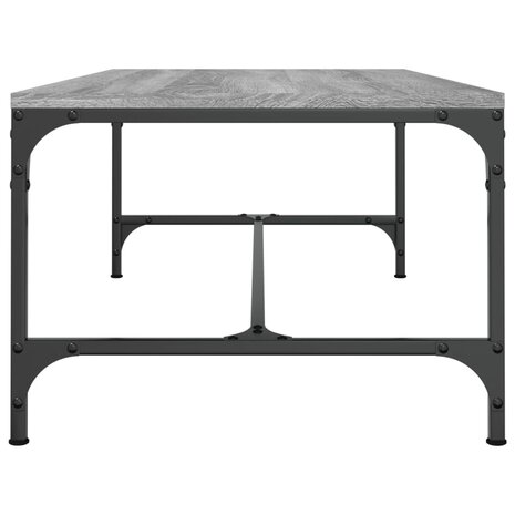 Salontafel 100x50x35 cm bewerkt hout grijs sonoma 5