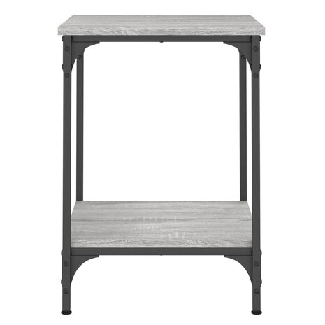 Salontafel 40x40x55 cm bewerkt hout grijs sonoma eikenkleurig 6