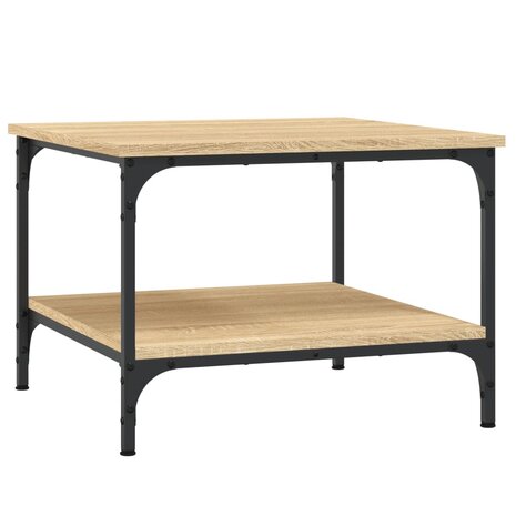Salontafel 55x55x40 cm bewerkt hout sonoma eikenkleurig 2