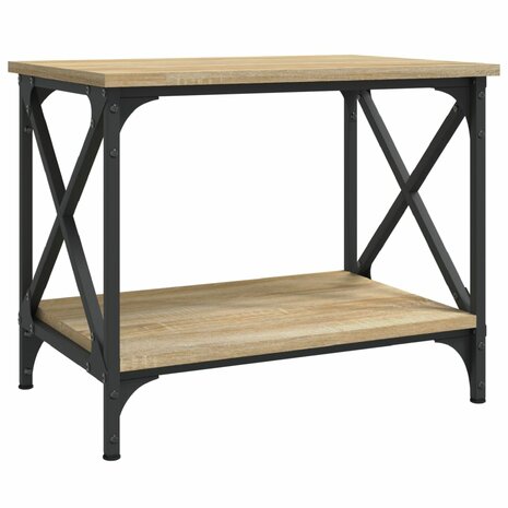 Bijzettafel 55x38x45 cm bewerkt hout sonoma eikenkleurig 2