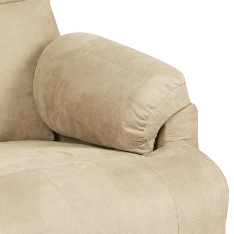 Massagestoel microvezelstof crèmekleurig 6