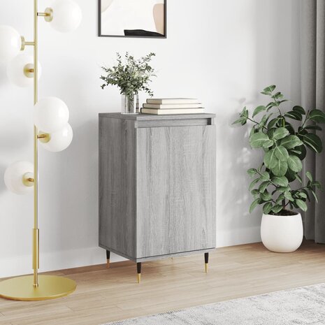 Dressoir 40x35x70 cm bewerkt hout grijs sonoma 1