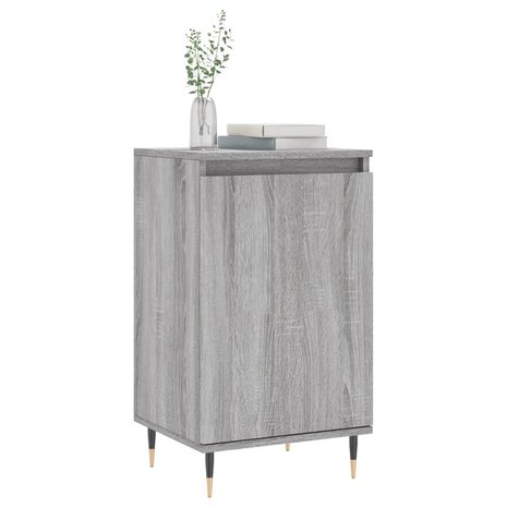 Dressoir 40x35x70 cm bewerkt hout grijs sonoma 3