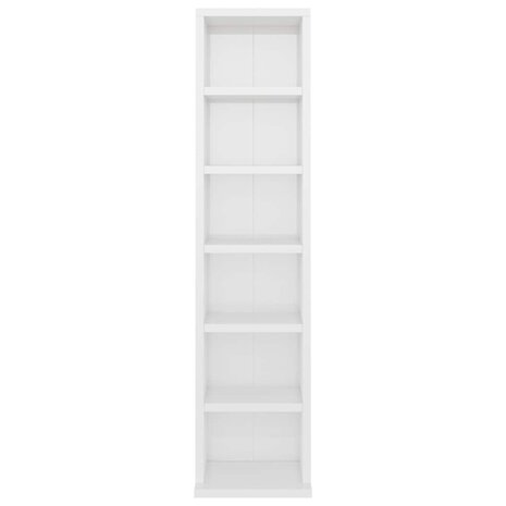 Cd-kast 21x20x88 cm bewerkt hout hoogglans wit 4