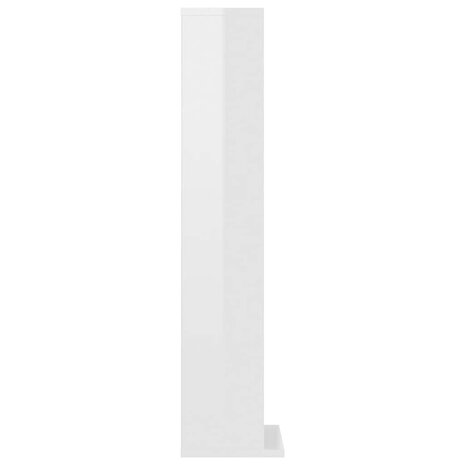 Cd-kast 21x20x88 cm bewerkt hout hoogglans wit 5
