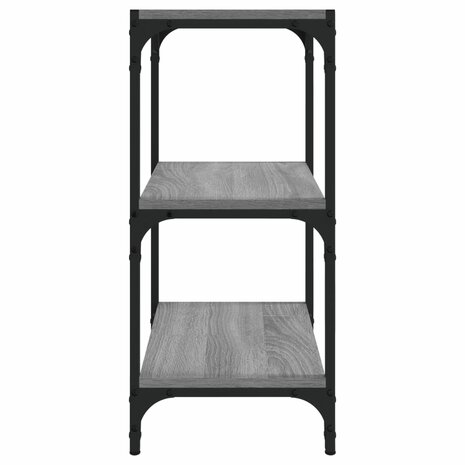 Boekenkast 40x33x70,5 cm hout en staal grijs sonoma eikenkleur 6