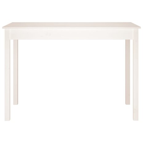 Eettafel 110x55x75 cm massief grenenhout wit 3