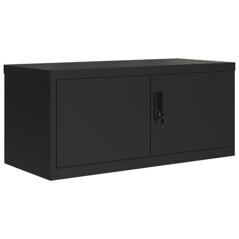 Archiefkast 90x40x220 cm staal zwart 3