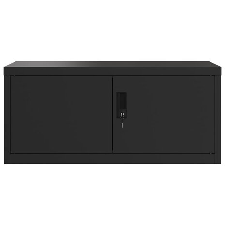 Archiefkast 90x40x220 cm staal zwart 4