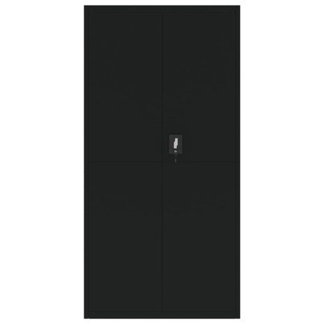 Archiefkast 90x40x220 cm staal zwart 8