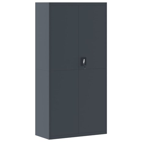 Archiefkast 90x40x180 cm staal antracietkleurig 2